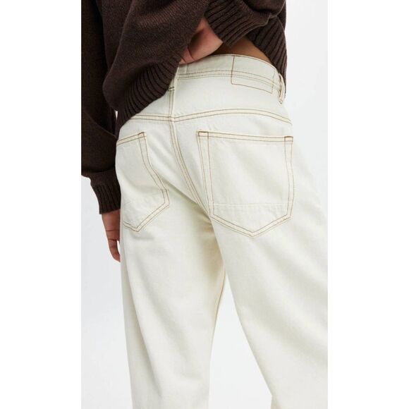 Men’s Cotton On Jeans – Size 32, Loose Fit Tapered Leg, Off-White / Cream Denim - Picture 3 of 13